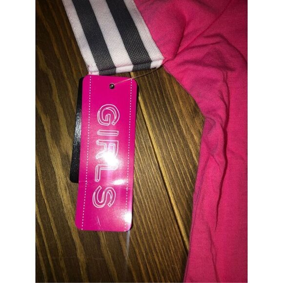 NFL Pittsburgh Steelers V-neck Short Sleeve Shirt  Pink Girls 14-16 NWT Barbie P - Picture 5 of 7